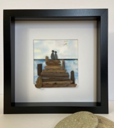 " The Dock" features original water colour background